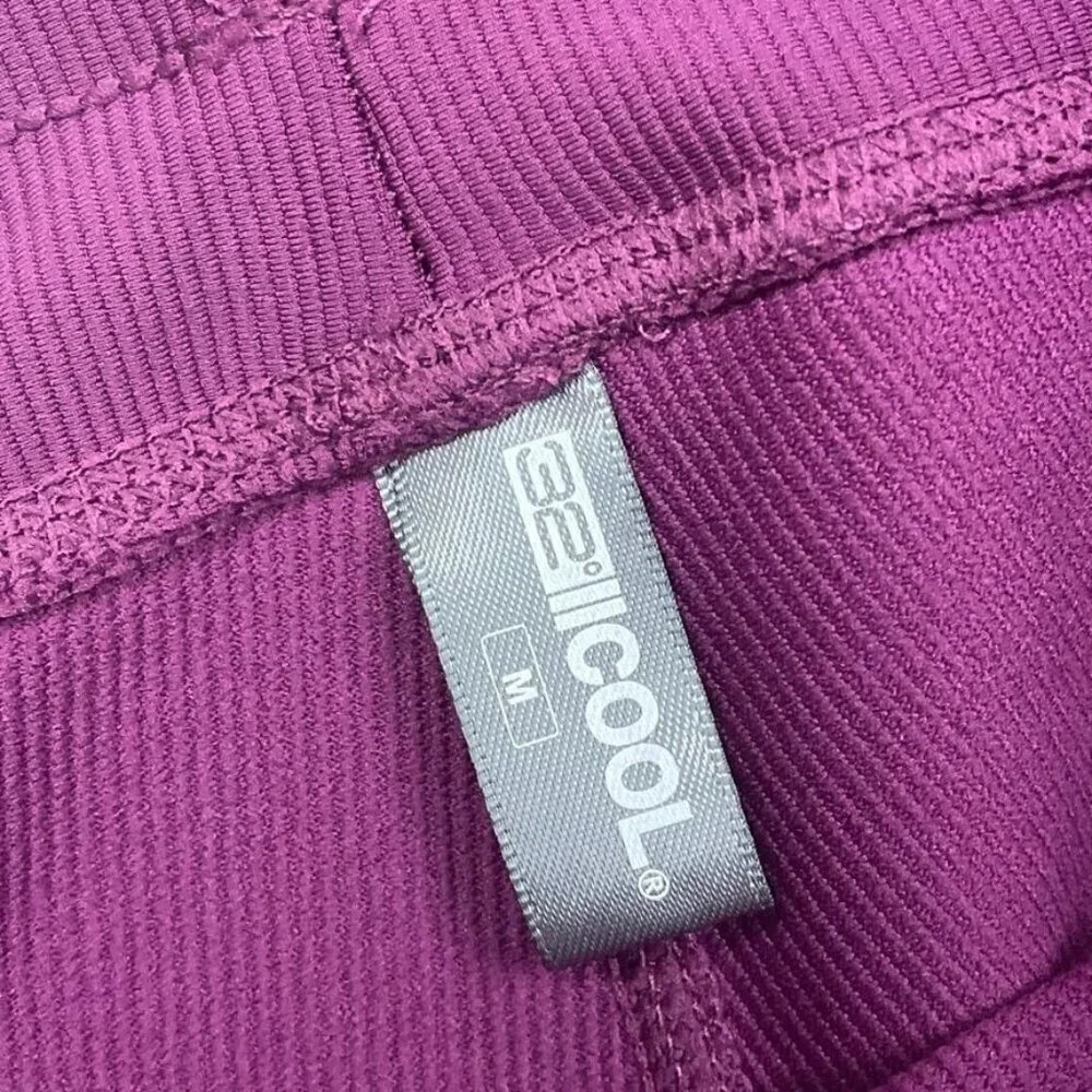 Womens Purple Drawstring Waist Ribbed Flared Pants Medium d0201 - Picture 7 of 10